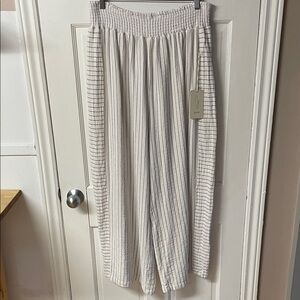 Joie elastic waist high rise flowy striped pull on pants women’s size 3X NWT